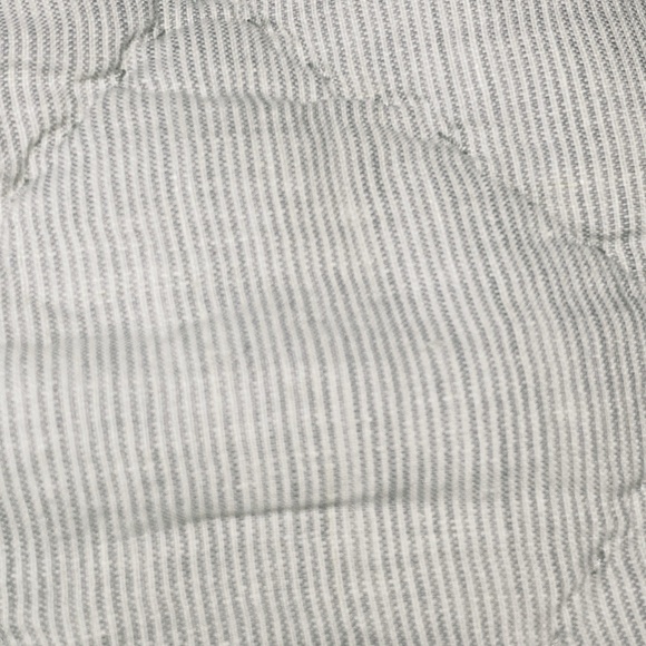 Pure Luxury 100% Linen Two Euro Shams Square Neutral Simple Coastal Stripes - Picture 10 of 15